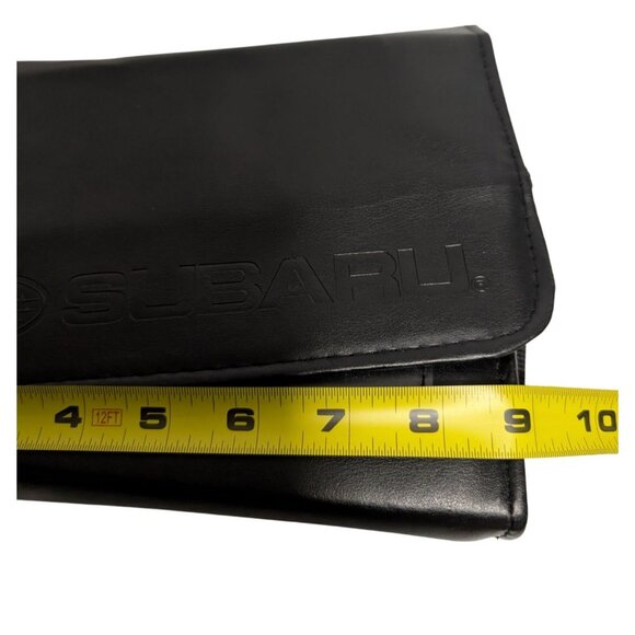 Subaru Black Leather Car Manual Holder With Card Slots & Document Organizer - Picture 5 of 7